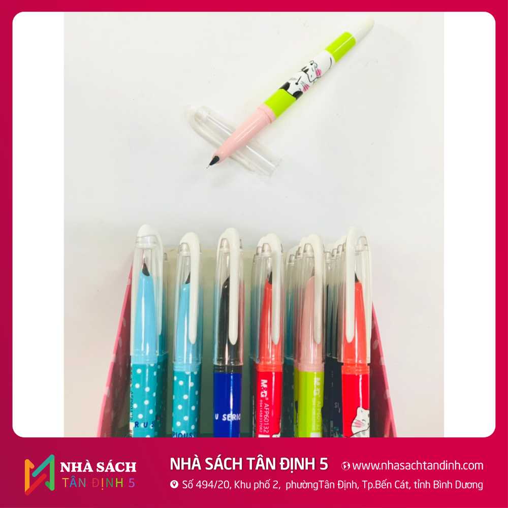 Bút máy M&G,AFP60132 màu, hình con mèo và chấm bi Bút máy M&G,AFP60132 màu, hình con mèo và chấm bi