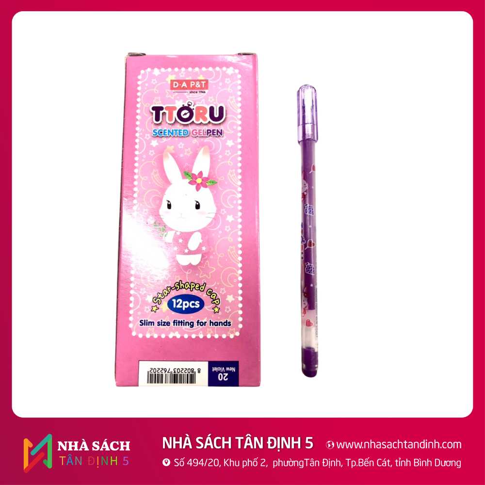 VIẾT GEL NHO TTORU THƠM D-A P&T NGÒI 0.4MM VIẾT GEL NHO TTORU THƠM D-A P&T NGÒI 0.4MM