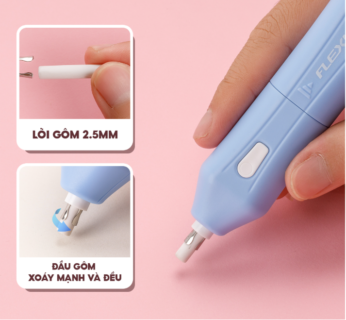 Gôm điện tự động Thiên Long Flexio EE-001 (Đã bao gồm pin 2 cục 1.5V)